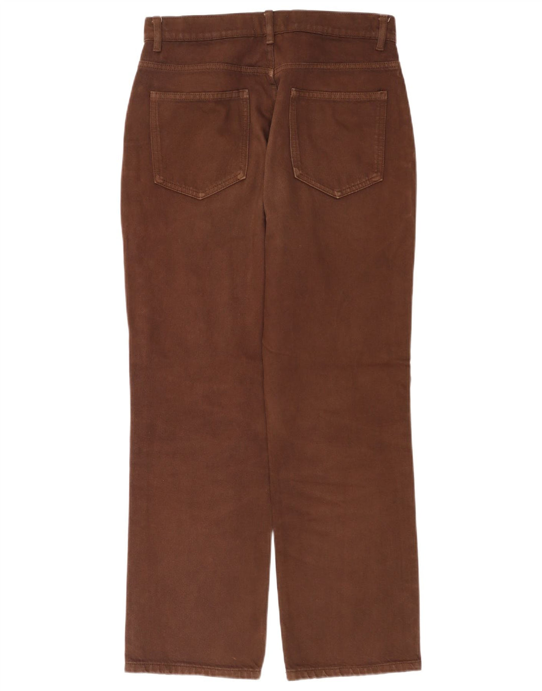 Blugi drepți cu talie mare pentru femei Zara EU 40 Medium W30 L28 Maro