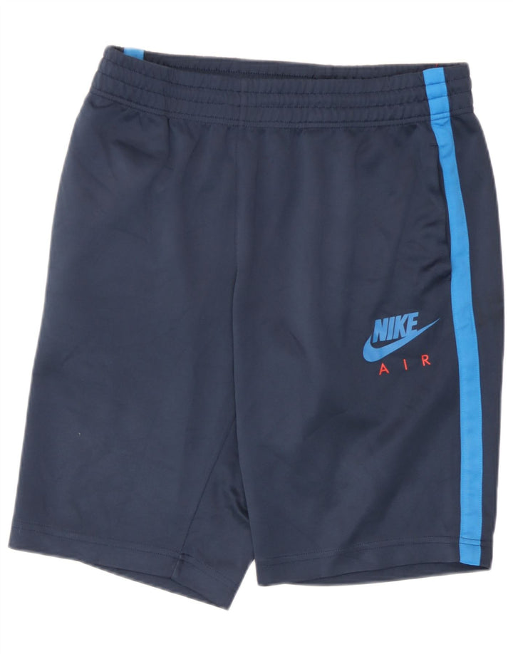Pantaloni scurți sport Nike pentru bărbați, medii, bleumarin, poliester color bloc