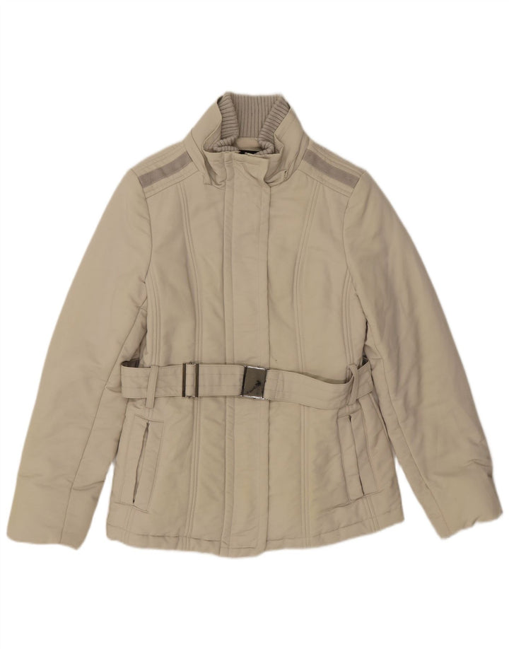 Jachetă căptușită pentru femei Zara UK 12 Medium Beige Bumbac