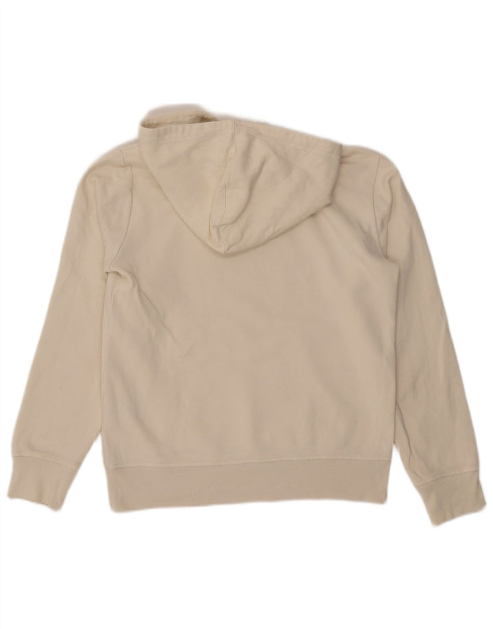 Pulover pentru damă CHAMPION cu hanoră grafică UK 14, bumbac alb mediu