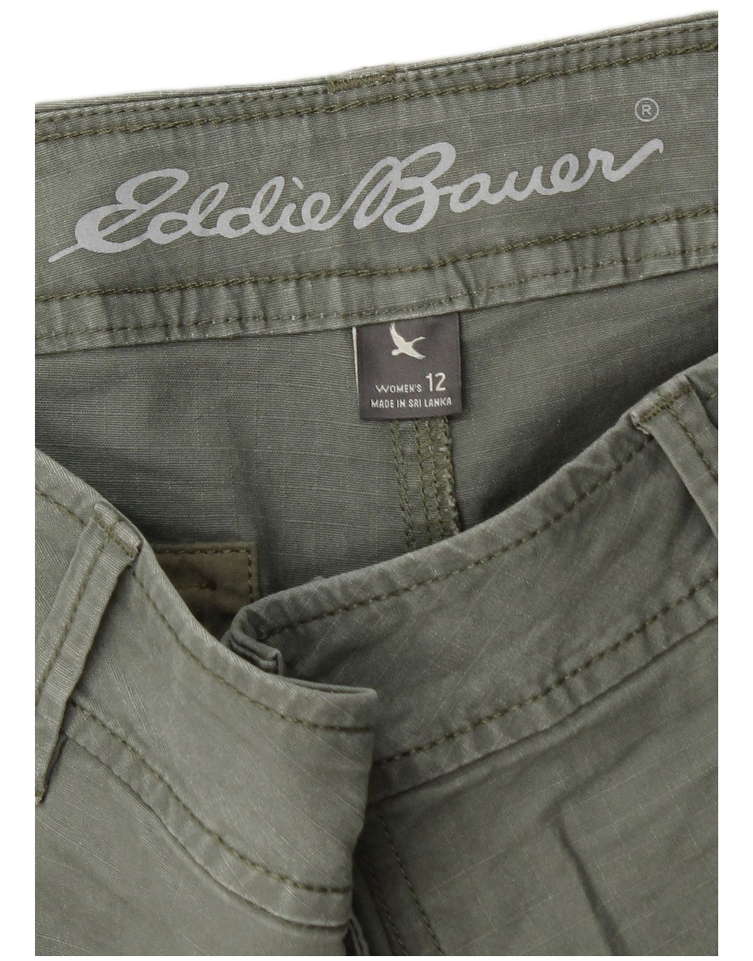 Pantaloni scurti cargo pentru femei Eddie Bauer US 12 Large W36 Khaki Bumbac