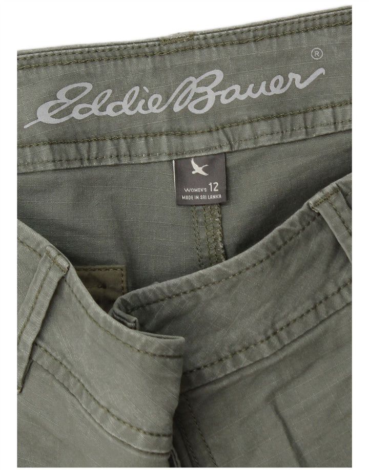 Pantaloni scurti cargo pentru femei Eddie Bauer US 12 Large W36 Khaki Bumbac