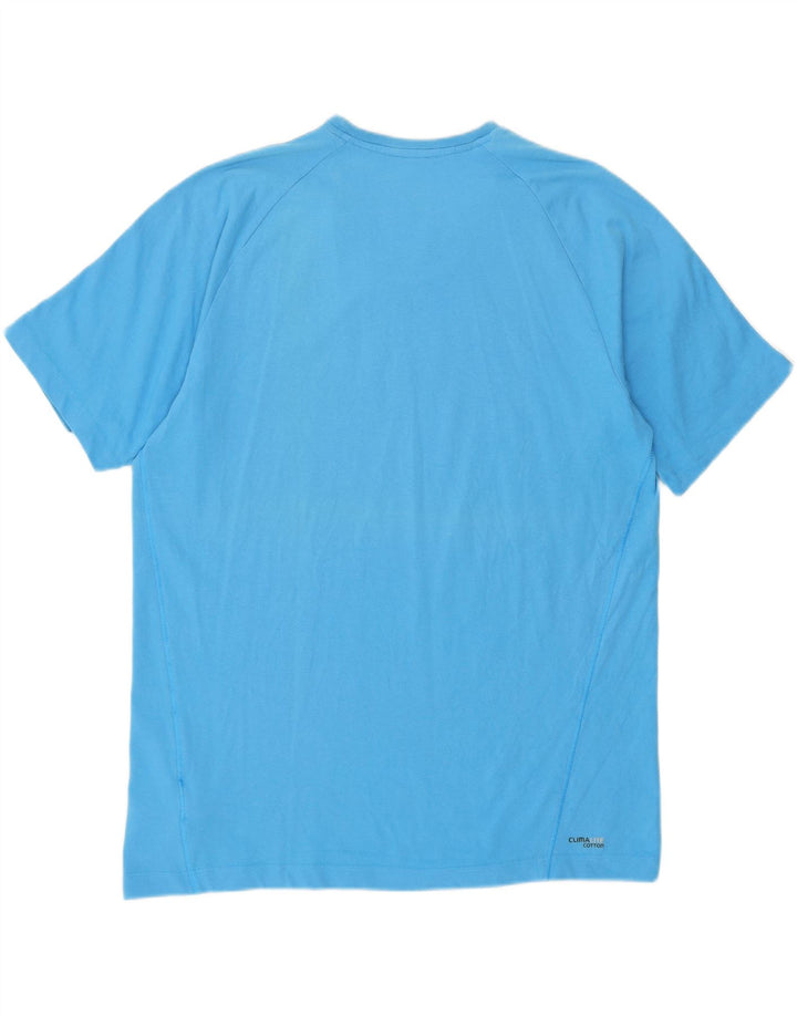 Tricou Adidas Climalite pentru bărbați Top mare din bumbac albastru