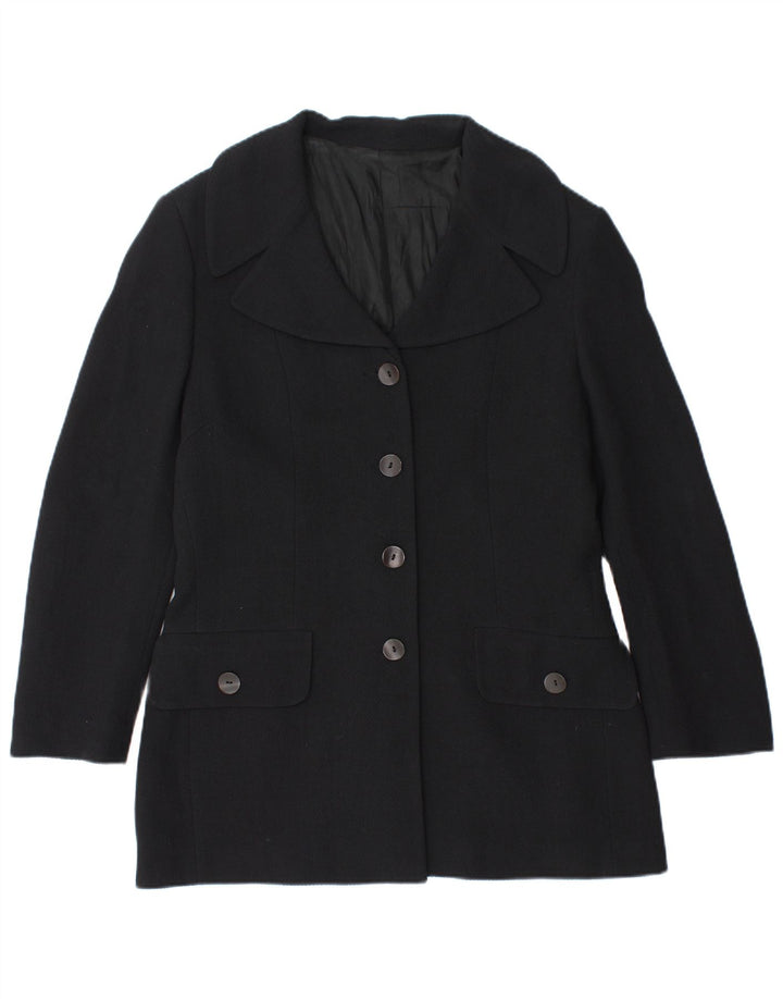 Blazer Vintage pentru femei cu 4 nasturi IT 48 XL Lână bleumarin