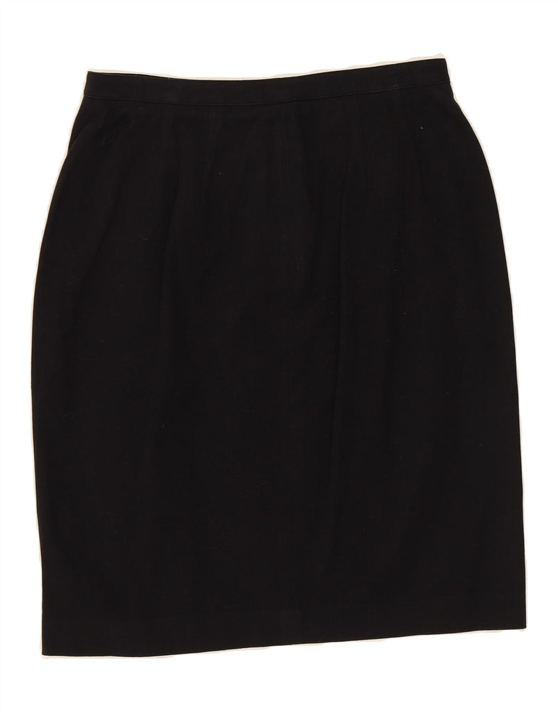 RALPH LAUREN Womens Pencil Skirt US 6 Medium W28  Black Cotton Vintage Ralph Lauren and Second-Hand Ralph Lauren from Messina Hembry 