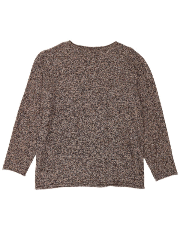 Cos Pulover supradimensionat pentru femei cu gât de barcă UK 14 Medium Brown Flecked
