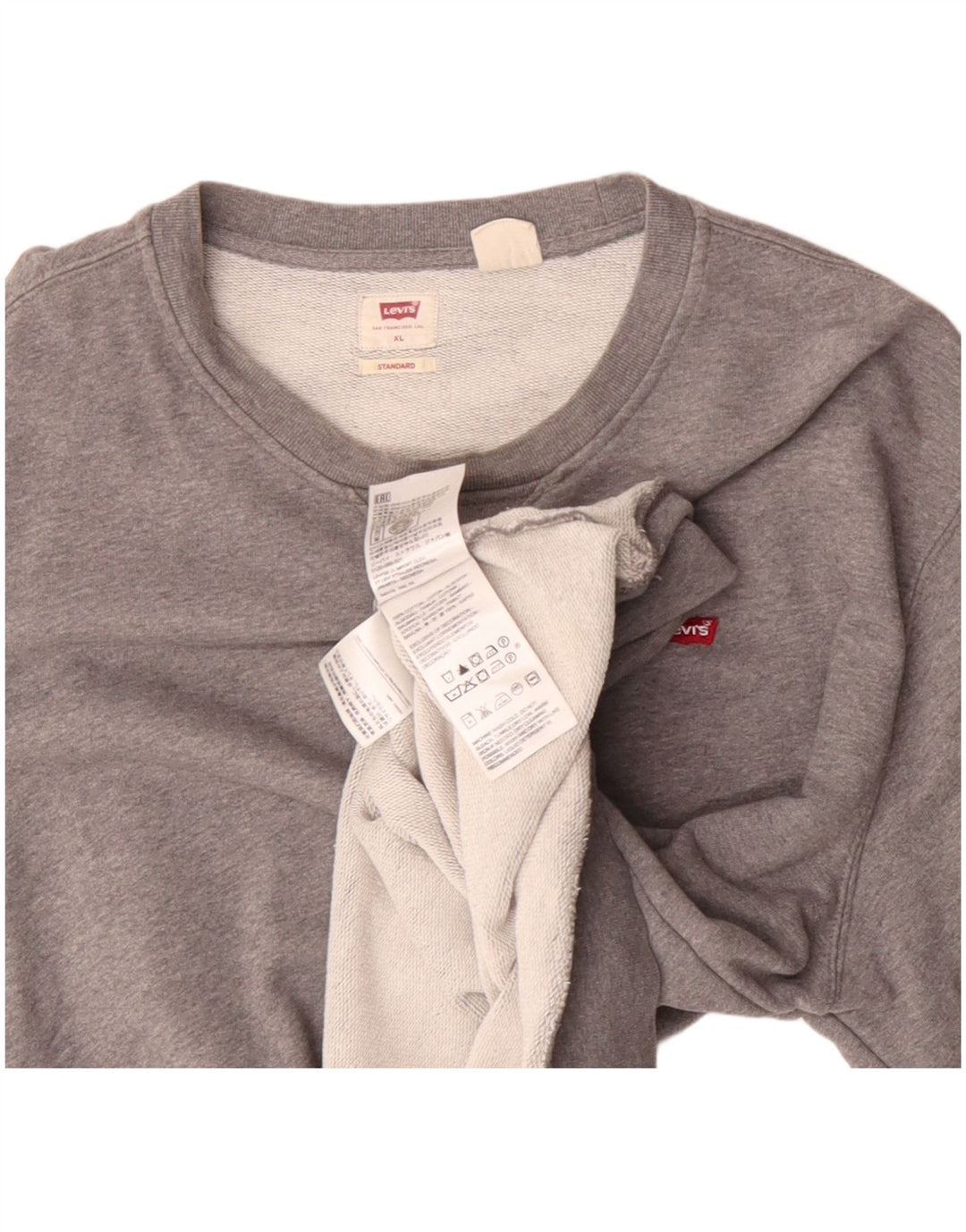 Pulover Levi's Standard pentru bărbați, XL, bumbac gri, clasic