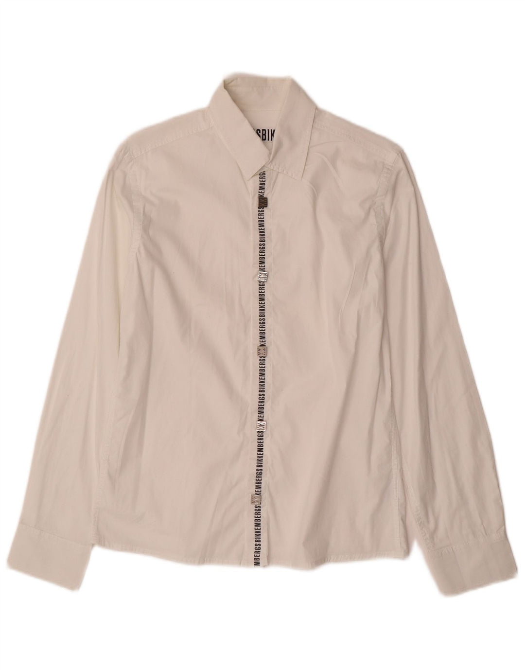 Cămașă cu grafică pentru femei Bikkembergs EU 40 Bumbac alb mediu