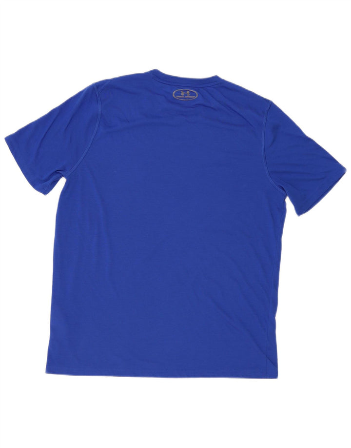 Tricou Under Armour pentru bărbați Heat Gear Top mare din poliester albastru