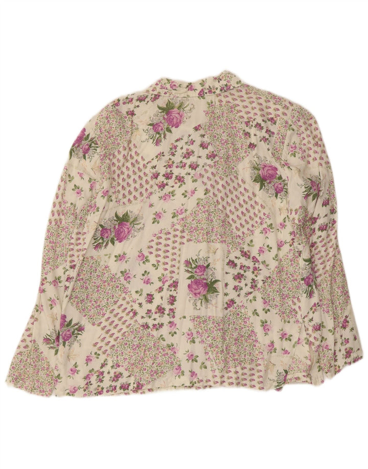 Cămașă vintage pentru femei UK 16 mare, multicoloră, florală