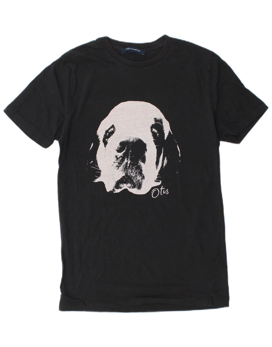 Tricou grafic pentru bărbați French Connection Top mic bumbac negru