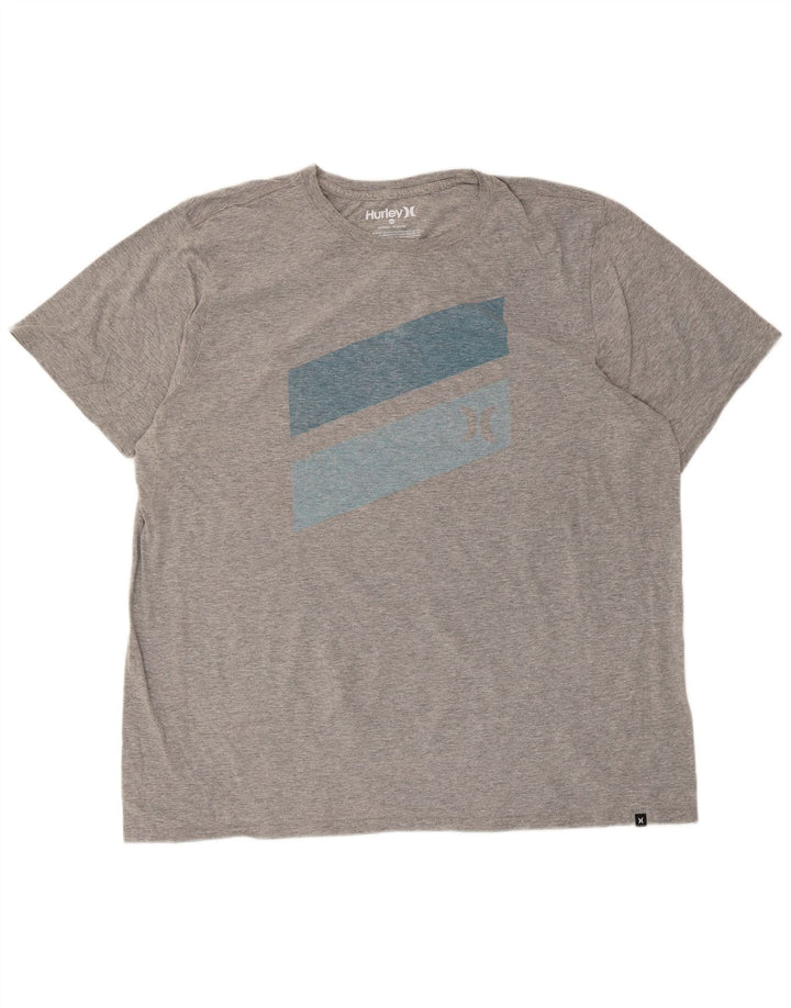 Tricou grafic pentru bărbați Hurley Top 2XL bumbac gri