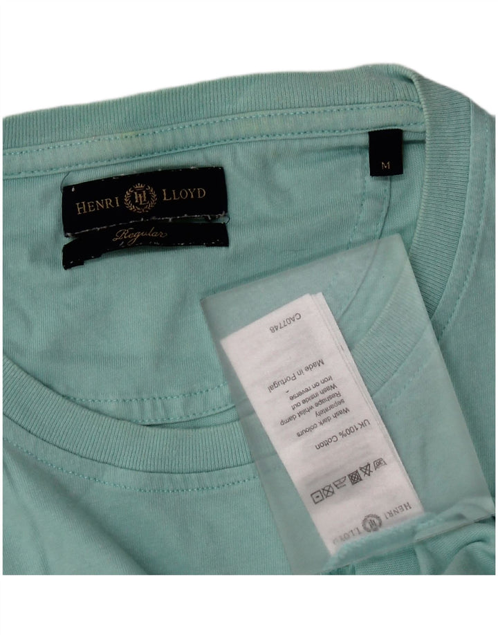 Tricou grafic pentru bărbați Henri Lloyd Top din bumbac turcoaz mediu