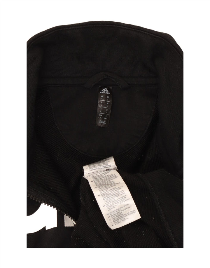 Jachetă de top pentru trening grafic ADIDAS, mare, negru, bumbac