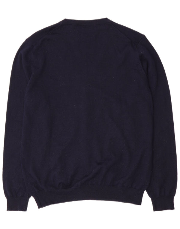 Pulover cardigan pentru bărbați Marks & Spencer, mare, lână merinos, albastru