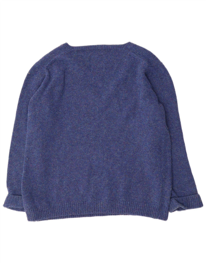 Pulover cu decolteu în V G-Star pentru femei UK 14 Medium Blue Flecked
