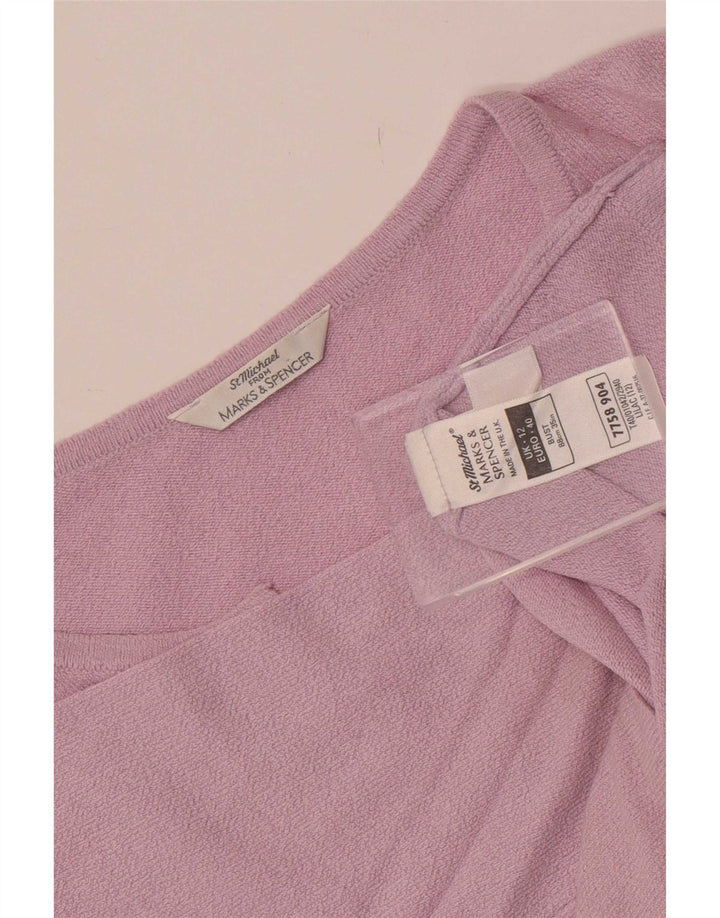 Marks & Spencer pentru femei St. Michael Top cu mâneci 3/4 UK 12 Mov mediu
