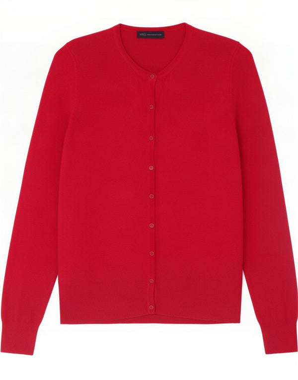 Pulover cardigan pentru femei Marks & Spencer UK 14 mare, roșu, viscoză