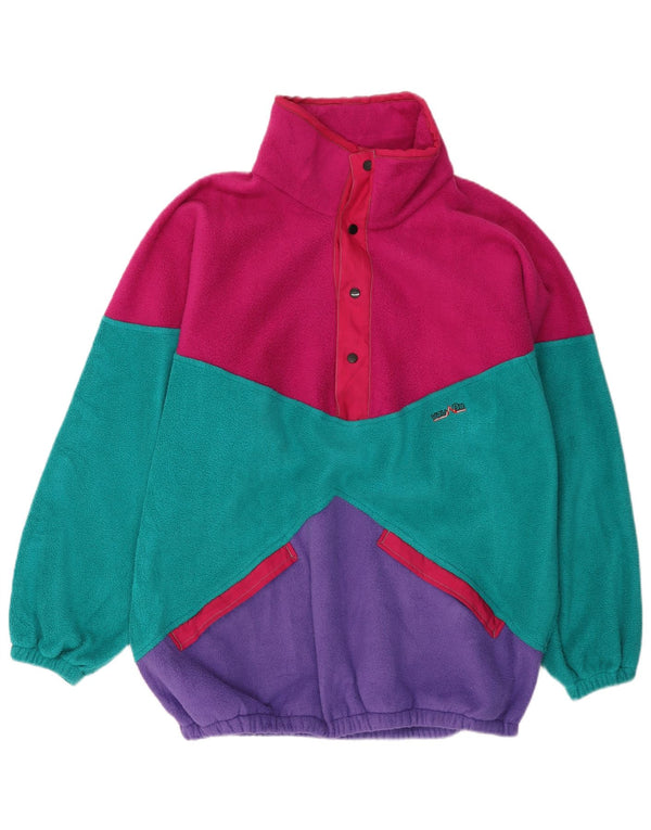 Pulover VAUDE pentru bărbați, cu gât cu nasturi, fleece, XL, multicolor
