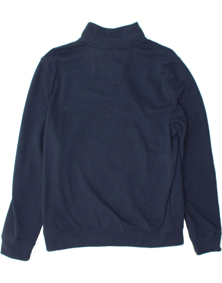 NAUTICA Mens Zip Neck Sweatshirt Jumper Medium Navy Blue Cotton Vintage Nautica and Second-Hand Nautica from Messina Hembry 