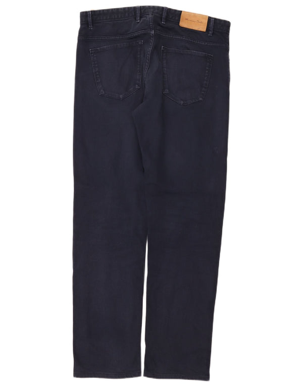 Massimo Dutti Blugi drepti pentru bărbați, cu ajustare lejeră, EU 40 Medium W31 L30 Bleumarin