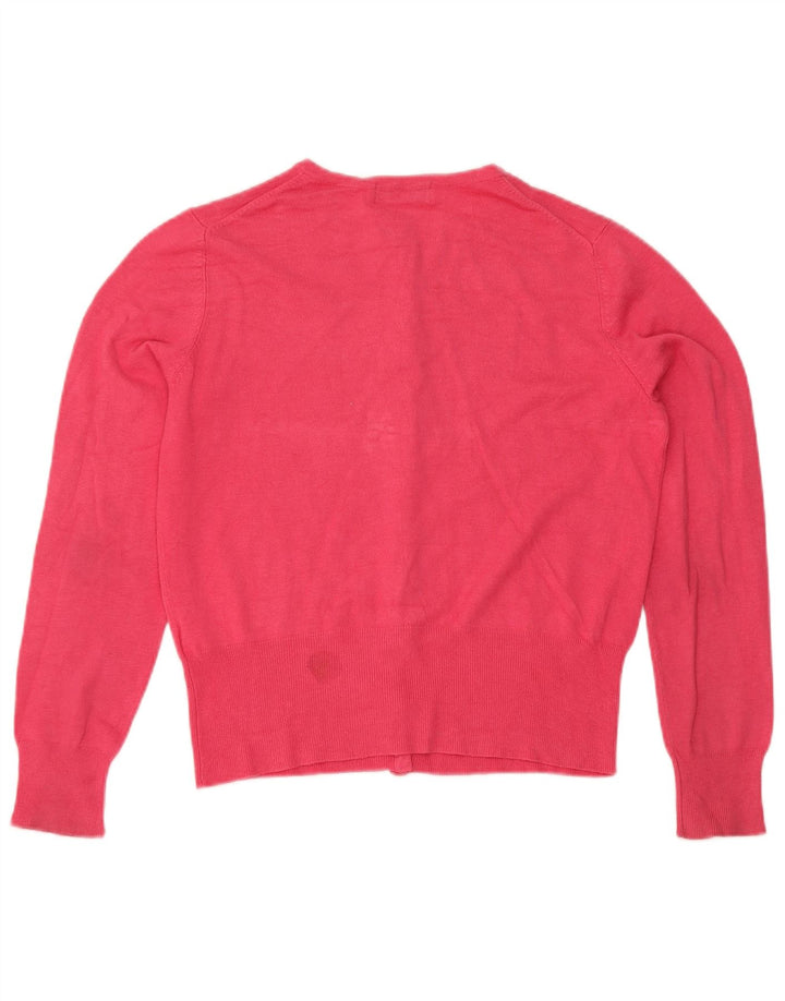 Marks & Spencer Pulover Crop Cardigan pentru Damă UK 14 Medium Pink Viscose