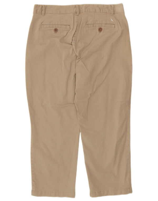 EDDIE BAUER Pantaloni tăiați drept pentru femei US 10 Large W32 L23 Bej