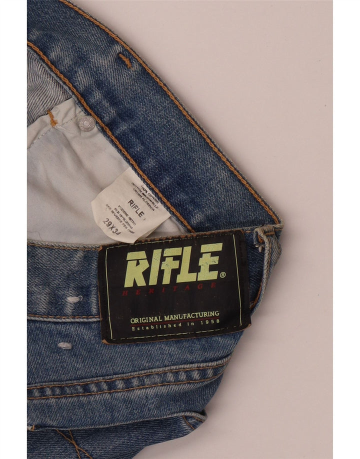 RIFLE Blugi drepti pentru femei W29 L34 Bumbac albastru