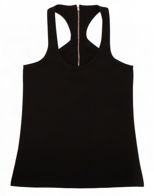 Vest Top pentru femei Reiss UK 10 Small Black Viscose