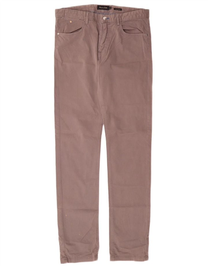 MASSIMO DUTTI Pantaloni casual subțiri pentru bărbați EU 40 Mediu L31 L34 Bumbac gri