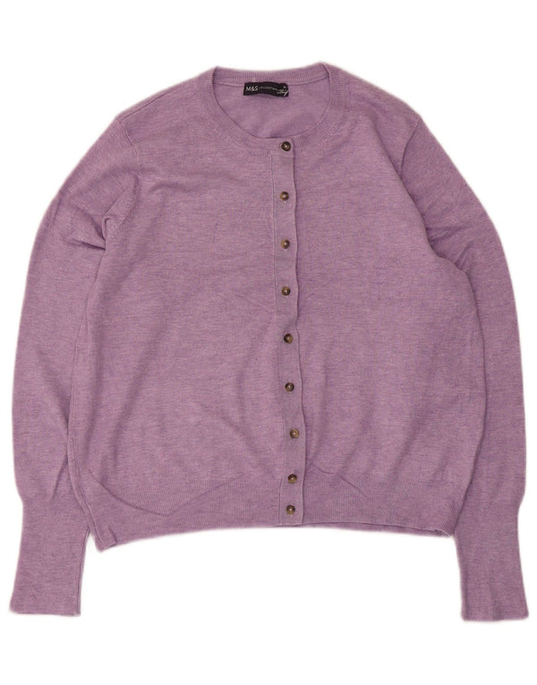 Pulover cardigan pentru femei Marks & Spencer UK 16 Viscoză mare violet