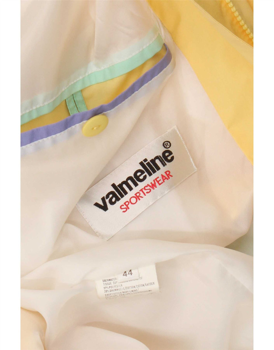 Jachetă parka supradimensionată pentru femei Valmeline EU 44 XL Galben Colorblock