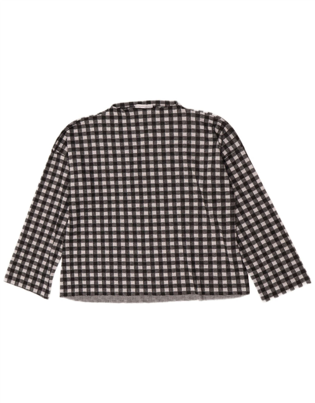 Top supradimensionat pentru femei Zara cu mânecă lungă UK 10, mic, negru, poliester