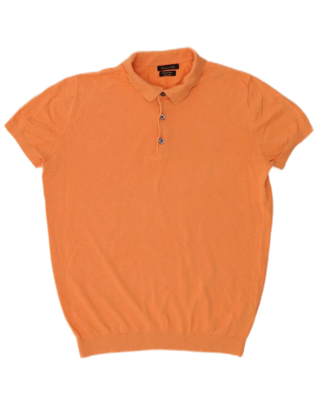Tricou polo Massimo Dutti pentru bărbați, bumbac portocaliu mic