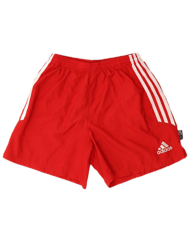 Pantaloni scurți sport adidas Climalite pentru băieți 15-16 ani poliester roșu
