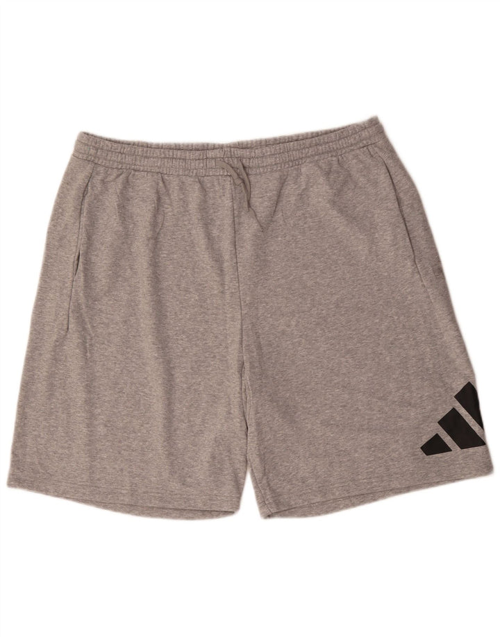 Pantaloni scurți sport grafic Adidas pentru bărbați, 2XL, bumbac cu pete gri