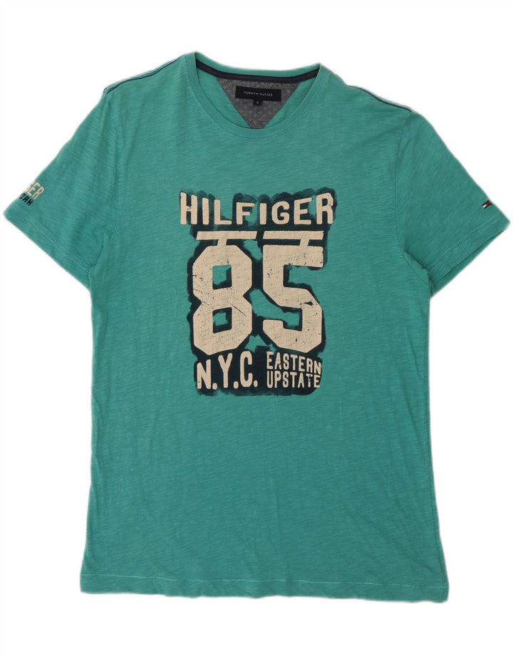Tricou grafic Tommy Hilfiger pentru bărbați Top verde mediu