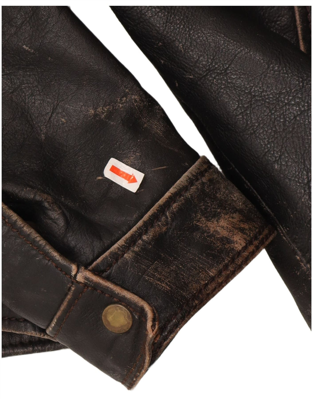 Jachetă vintage pentru motociclist din piele pentru bărbați UK 36 mic, maro, motociclist