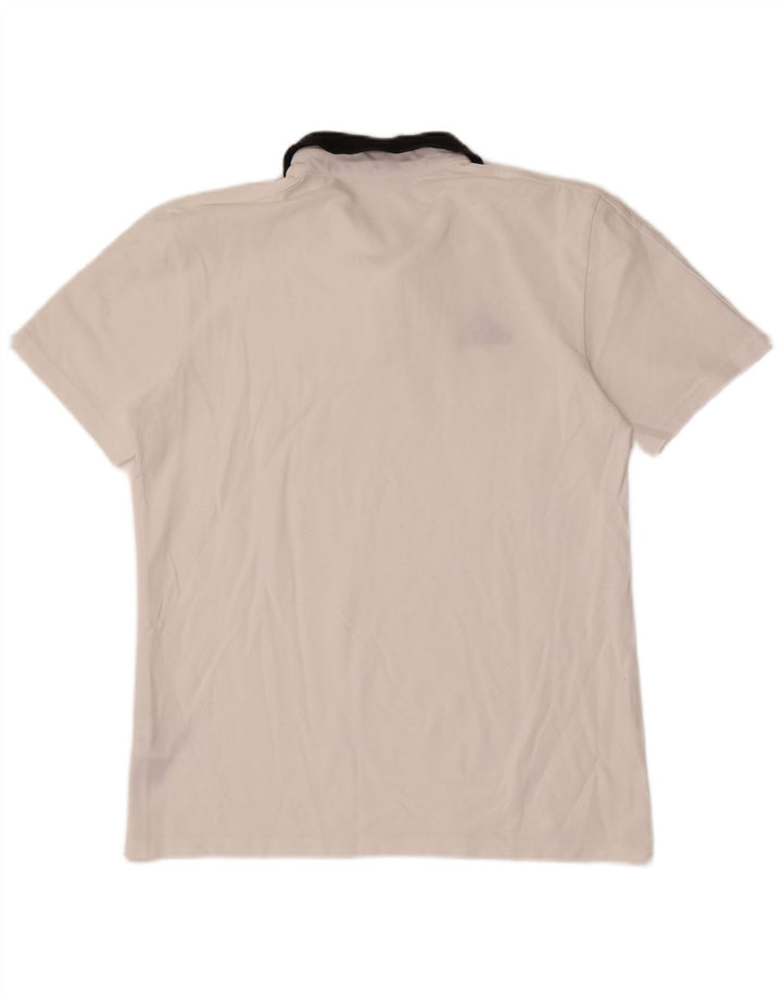 Tricou polo Adidas pentru bărbați, mare, alb, bumbac