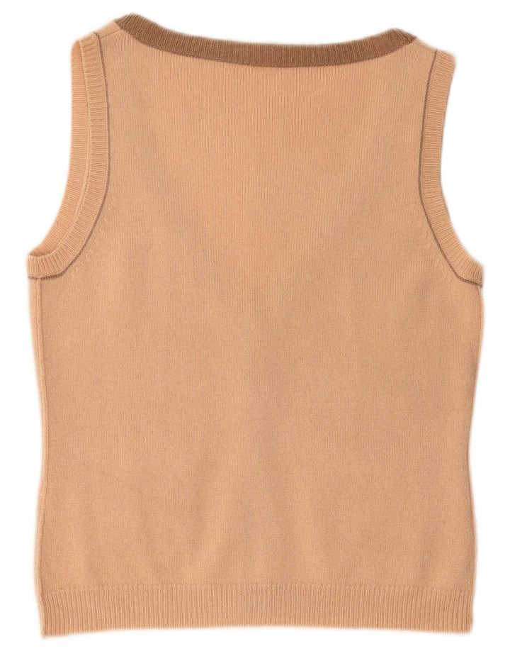 Pulover cardigan fără mâneci pentru femei SCHUMACHER UK 14 mare lână roz