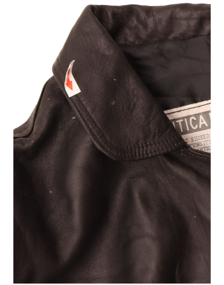 Jachetă de piele pentru femei Antica Pelleria UK 14 Medium Black Leather