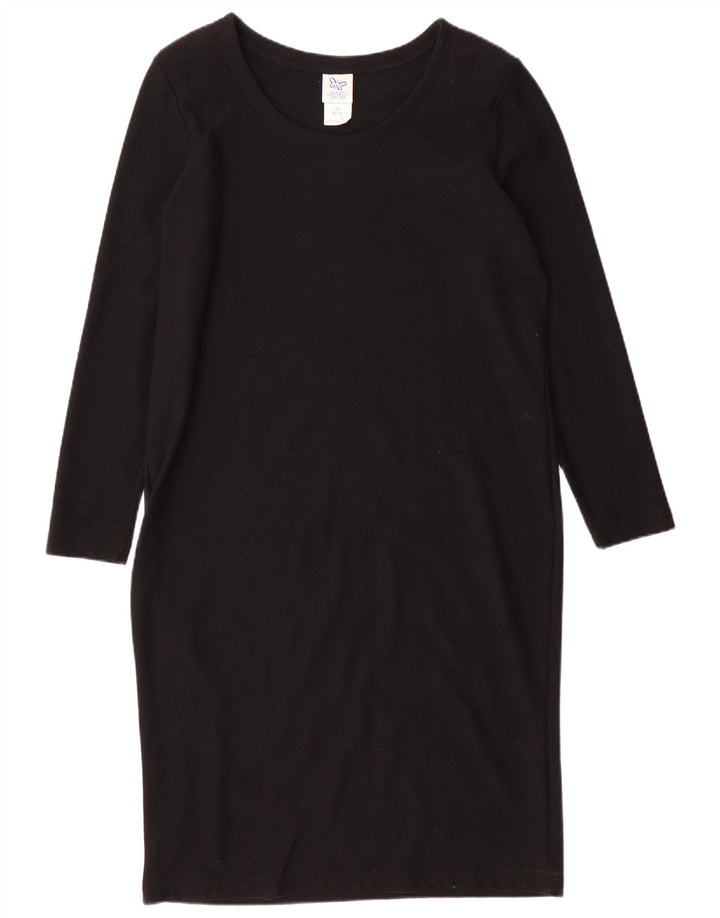 WEEKENDER Womens Long Sleeve Jumper Dress UK 14 Medium Black Polyester