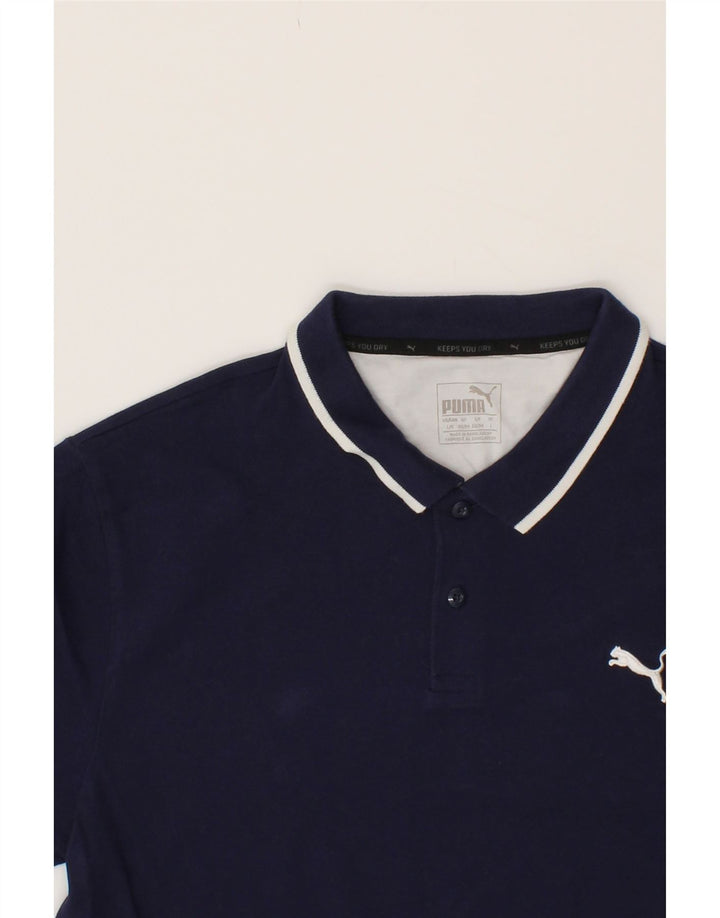 PUMA Mens Polo Shirt Large Navy Blue Cotton Vintage Puma and Second-Hand Puma from Messina Hembry 