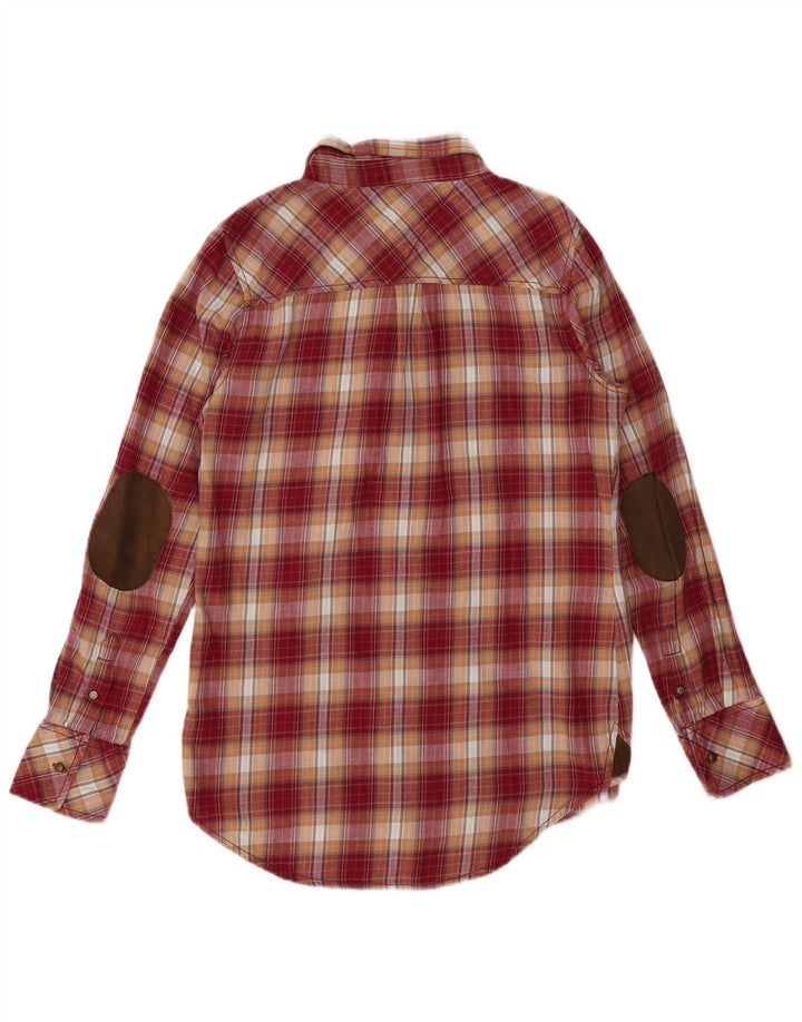 Cămașă de flanel pentru femei Tommy Hilfiger UK 16, bumbac cu carouri roșii mari