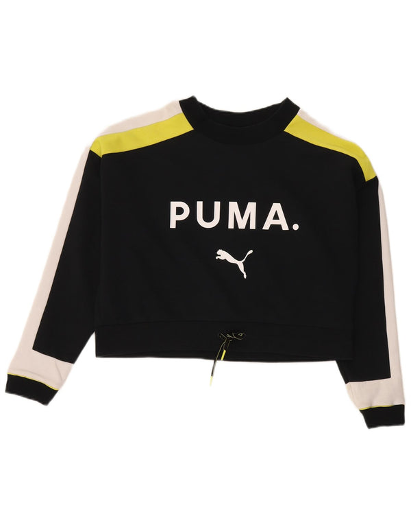 Pulover cu grafic supradimensionat Puma pentru femei UK 6 XS Negru Colorblock