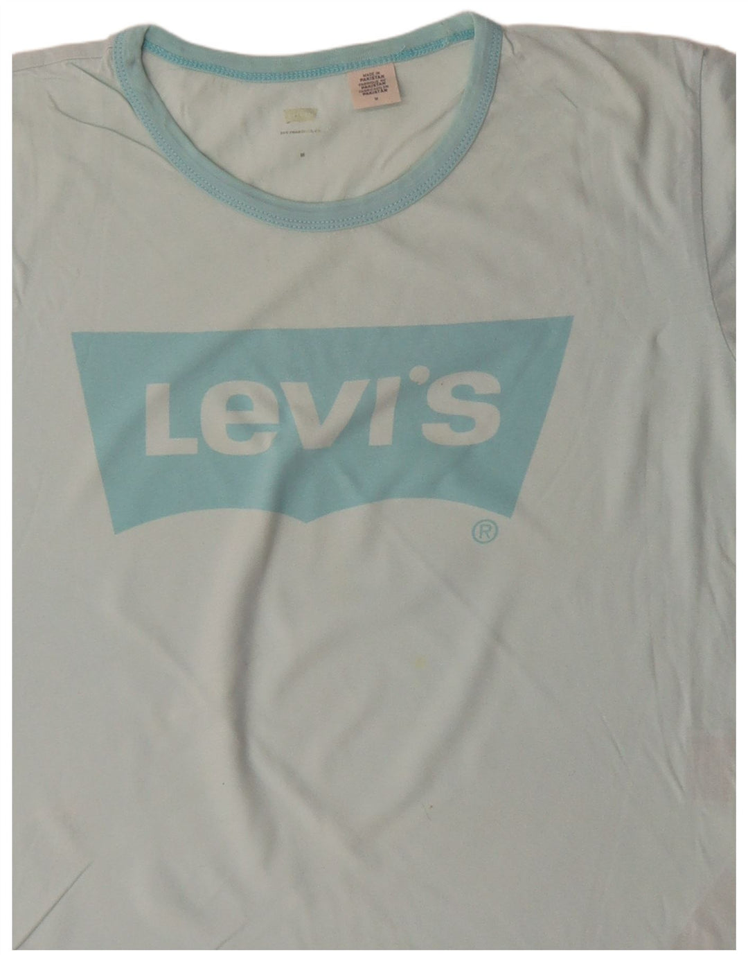 Tricou grafic pentru femei LEVI'S Top UK 14 Medium Turcoaz Bumbac