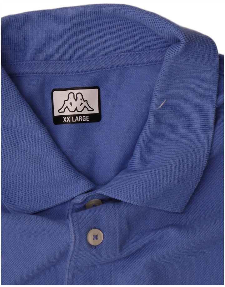Cămașă polo pentru bărbați Kappa 2XL, bumbac albastru