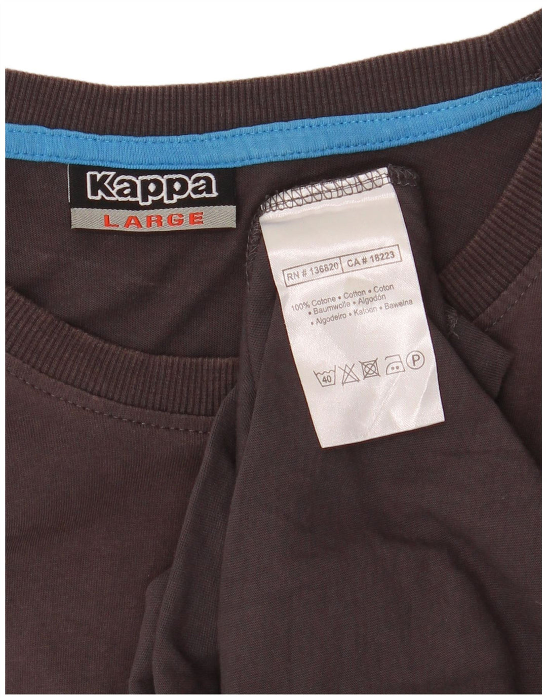 Tricou grafic pentru bărbați KAPPA Top mare din bumbac maro