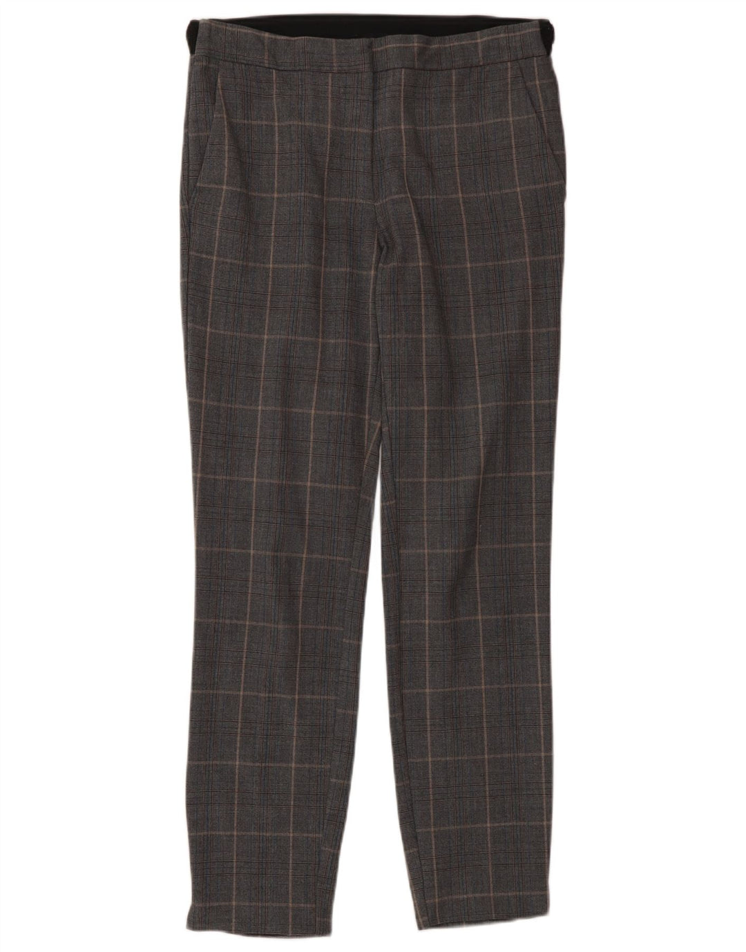 Pantaloni de costum slim pentru femei Zara XS L24 L27 Poliester cu carouri gri