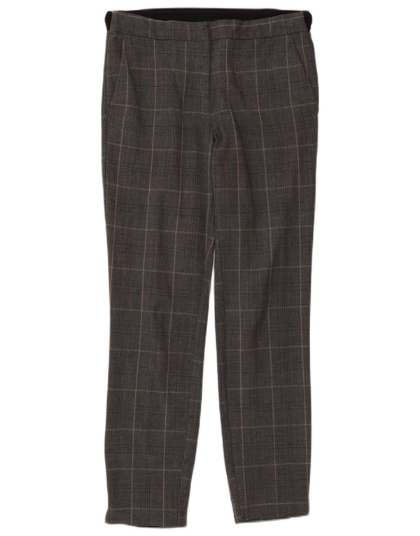 Pantaloni de costum slim pentru femei Zara XS L24 L27 Poliester cu carouri gri